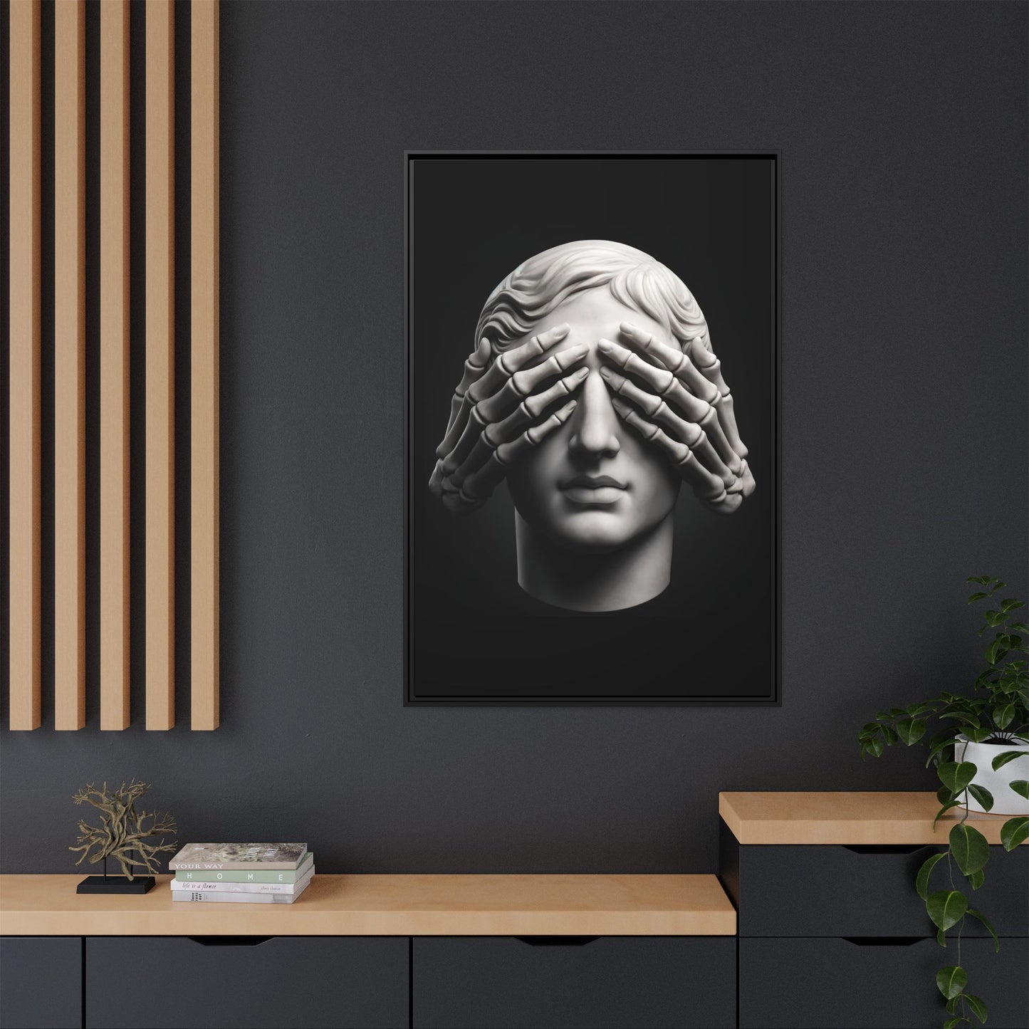 See No Evil Canvas & Frame - hdlm.brgnd