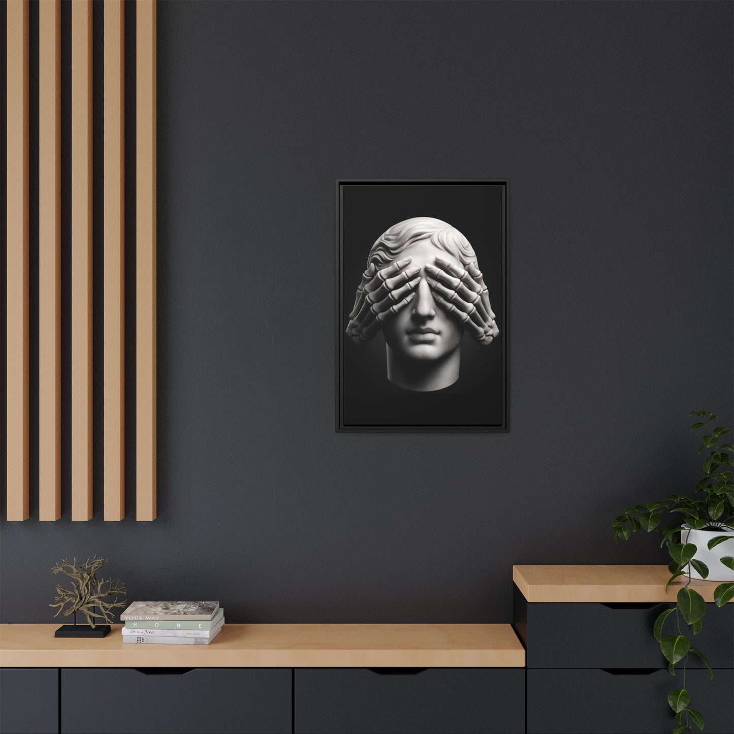 See No Evil Canvas & Frame - hdlm.brgnd