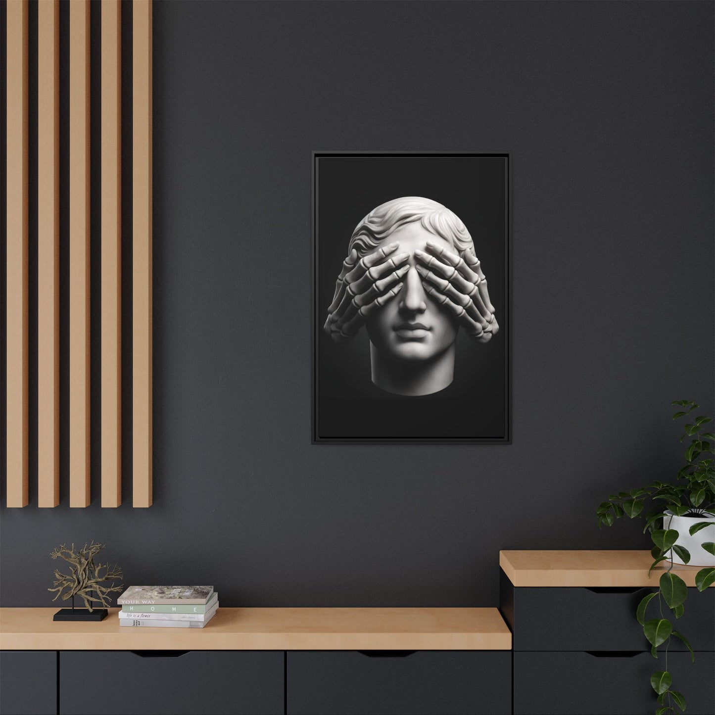 See No Evil Canvas & Frame - hdlm.brgnd